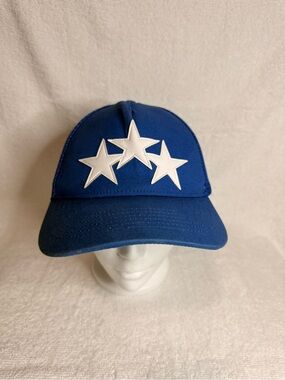 AMIRI Blue Baseball Cap with White Star Patches